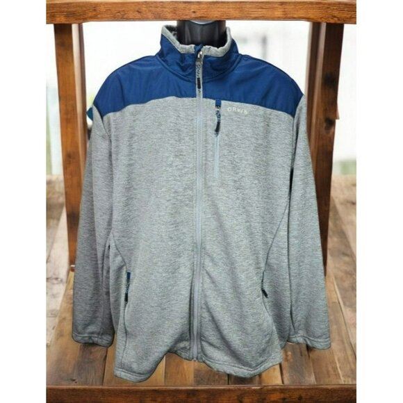 Orvis Mens Gray Full-Zip Colorblock Jacket Size XL - Picture 1 of 9